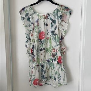 Tommy Hilfiger Floral Ruffle Blouse